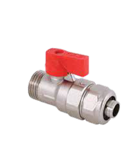 1/2" MİNİ KÜRESEL VANA DIŞ DİŞLİ 16x2 PEX-B BAĞLANTILI